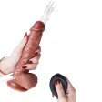 Dildo z wytryskiem D30.brązowy